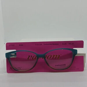 NWT WOMEN'S VAVOOM EYEGLASS FRAMES 8086 TURQUOISE HAVANA